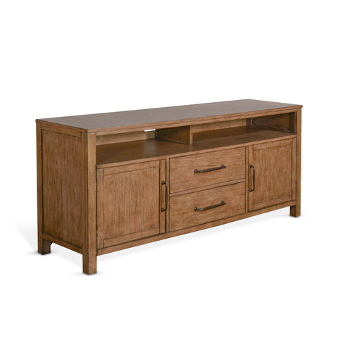 Doe Valley - 66" TV Console - Light Brown - Premium TV Stands from Sunny Designs - Just $863! Shop now at brett interiors