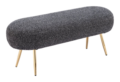 Creek - Bench - Glitter Black - Premium Upholstered Benches from Zuo Modern - Just $675! Shop now at brett interiors