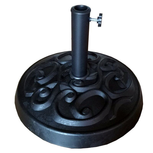 Rust-Resistant Resin Umbrella Base - Black - Premium Umbrellas & Canopies from Gather Craft - Just $89! Shop now at brett interiors