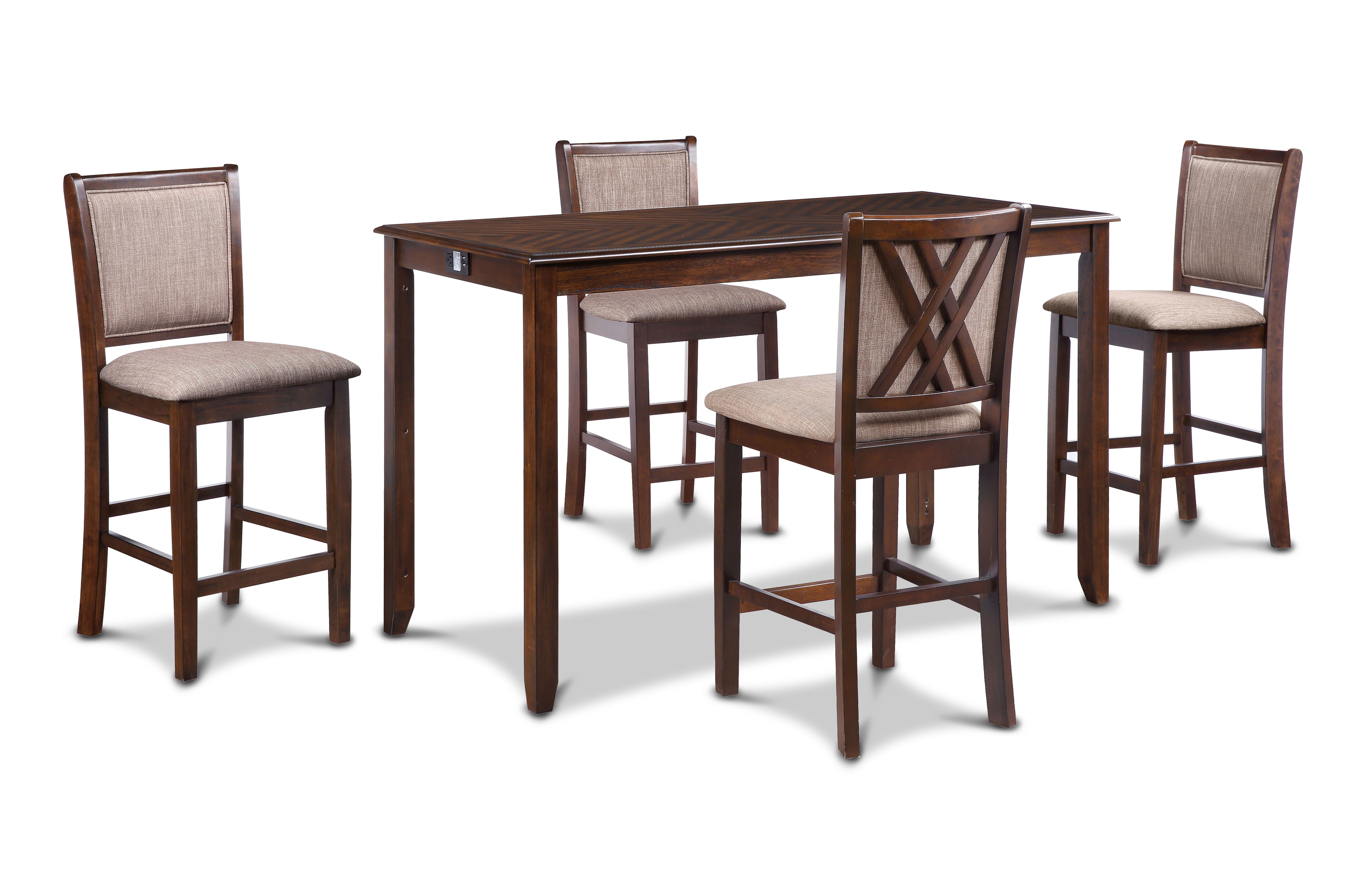 Amy - 60" Counter Table & Chairs With Storage - Premium 5 Piece Dining Room Sets from New Classic - Just $797.50! Shop now at brett interiors