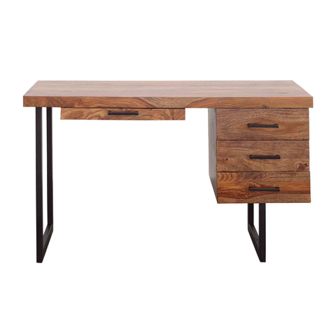 Montverde - Natural Four Drawer Writing Desk (2 Cartons) - Natural - Premium Writing Desks from Coast2Coast Home - Just $2310! Shop now at brett interiors