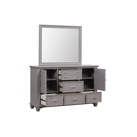 Jamestown - 2 Piece Dresser & Mirror - Gray - Premium Dresser & Mirror from New Classic - Just $975! Shop now at brett interiors