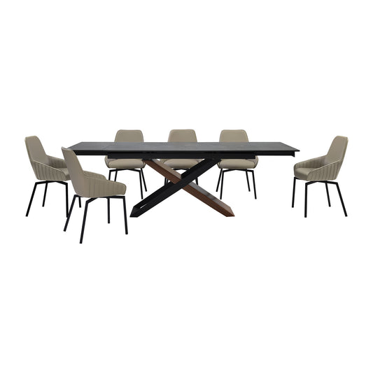 Milena Shilo - Extendable Dining Set - Premium 5 Piece Dining Room Sets from Armen Living - Just $3790! Shop now at brett interiors