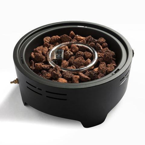 15" Outdoor Portable Propane Fire Pit, Camping Fire Pit With Cooking Support Tabletop Fire Pit With Quick Connect Regulator - Black - Premium Fire Pits from AS Outdoor Heating - Just $163! Shop now at brett interiors