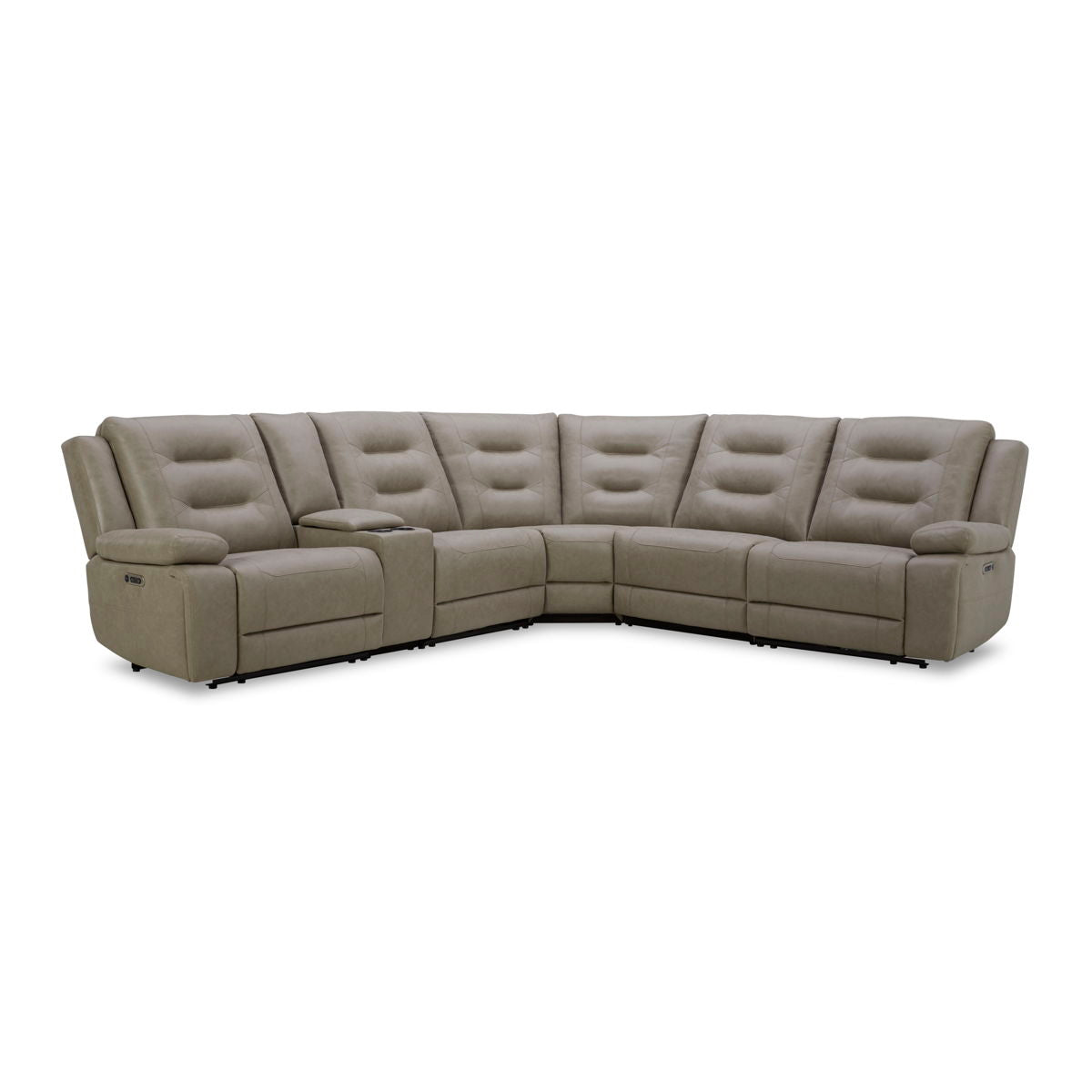 Caldwell - 6 Piece Modular Power Reclining Sectional With Power Adjustable Headrests - Theo Fog - Premium Reclining Sectionals from Parker Living - Just $2872.50! Shop now at brett interiors