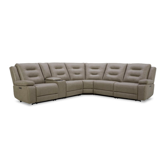 Caldwell - 6 Piece Modular Power Reclining Sectional With Power Adjustable Headrests - Theo Fog - Premium Reclining Sectionals from Parker Living - Just $2872.50! Shop now at brett interiors