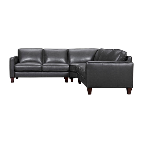 Summit - 3 Piece Leather Sectional Sofa - Premium Stationary Sectionals from Armen Living - Just $6207.50! Shop now at brett interiors