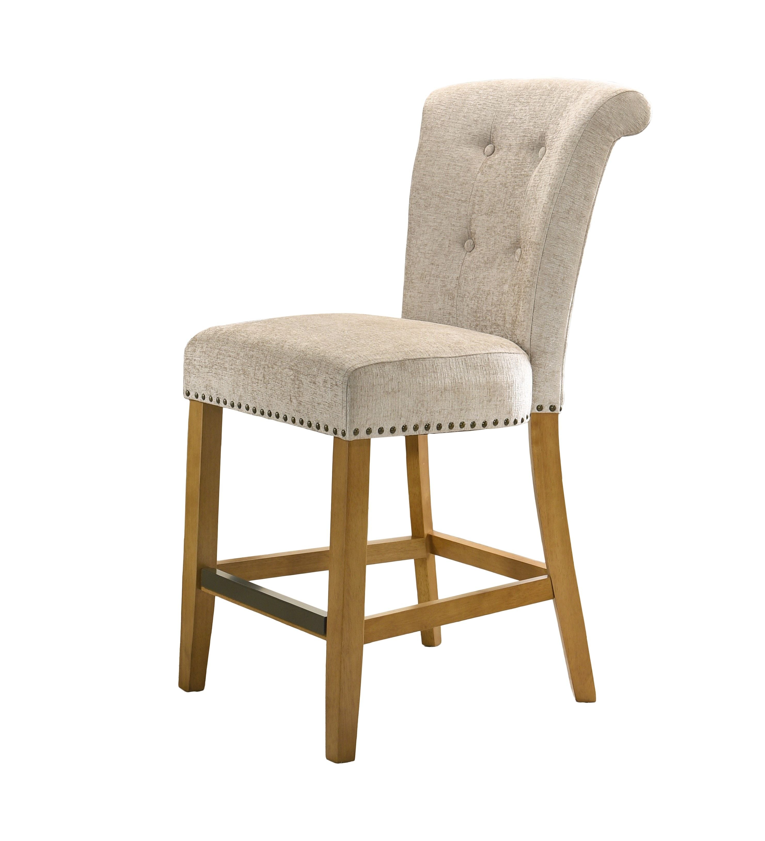 Auggie - 20.5" Fabric Counter Height Chair With Nailhead Trim - Premium Counter Height (24"-27") from Lilola Home - Just $124! Shop now at brett interiors