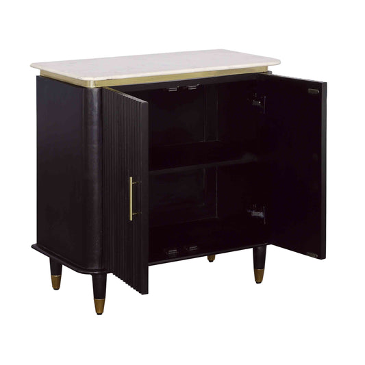 Carlyle - Two Door Cabinet - Black / Gold - Premium Accent Cabinets from Coast2Coast Home - Just $2475! Shop now at brett interiors