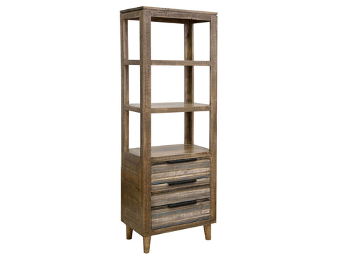 Tiza - Bookcase - Peanut Brown/ Chalk Colors - Premium Standard Bookcases from International Furniture Direct - Just $875! Shop now at brett interiors