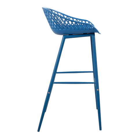 Piazza - Outdoor Barstool Barstool (Set of 2) - Blue - Premium Chair Sets from Moe's Home Collection - Just $497.50! Shop now at brett interiors