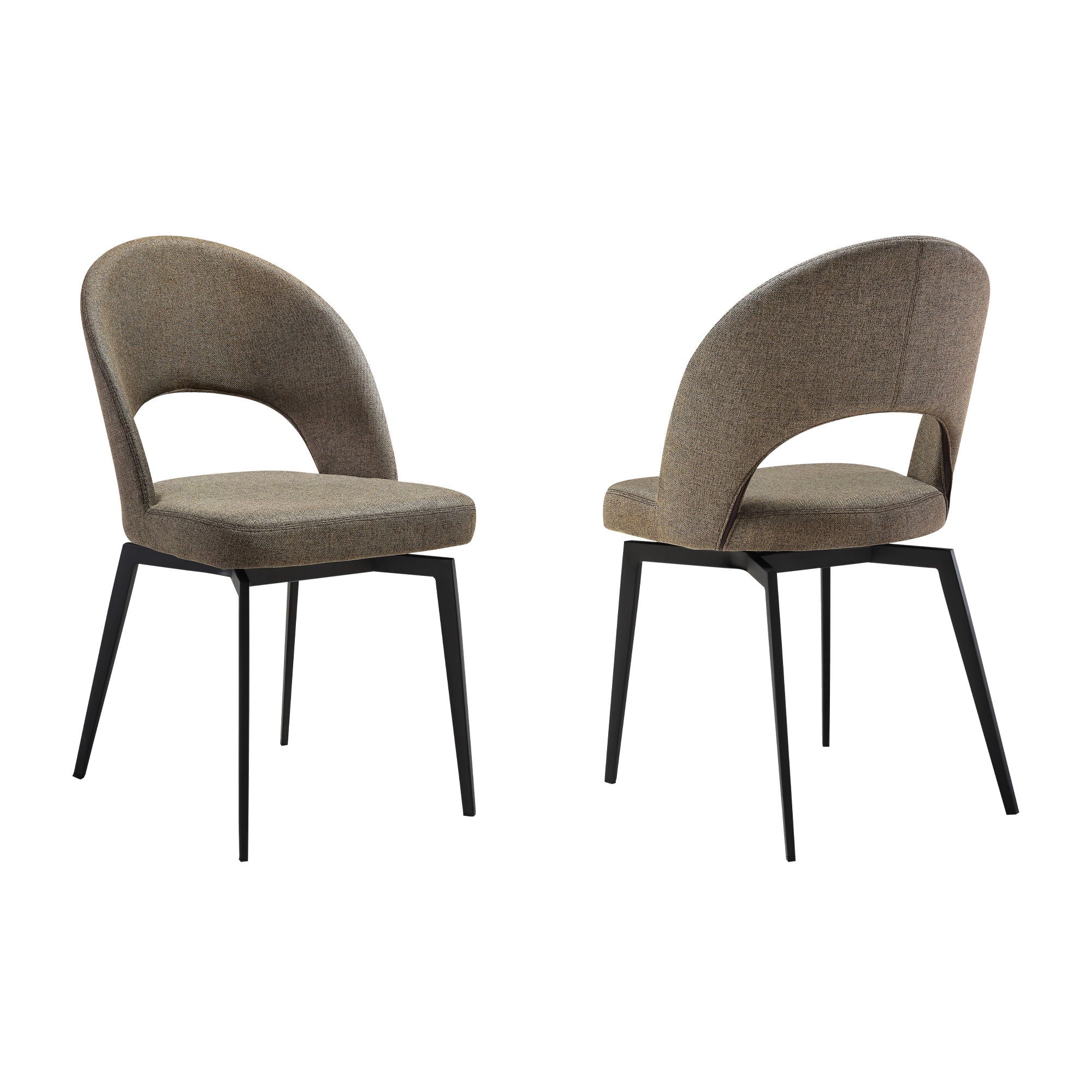 Lucia - Swivel Upholstered Dining Chair (Set of 2) - Premium Chair Sets from Armen Living - Just $615! Shop now at brett interiors