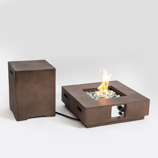 Outdoor Propane Tank Cover Gas Tank Holder Hideaway Side Table Outdoor Concrete Corner Table - Grey - Premium Side Tables from AS Outdoor Heating - Just $230! Shop now at brett interiors