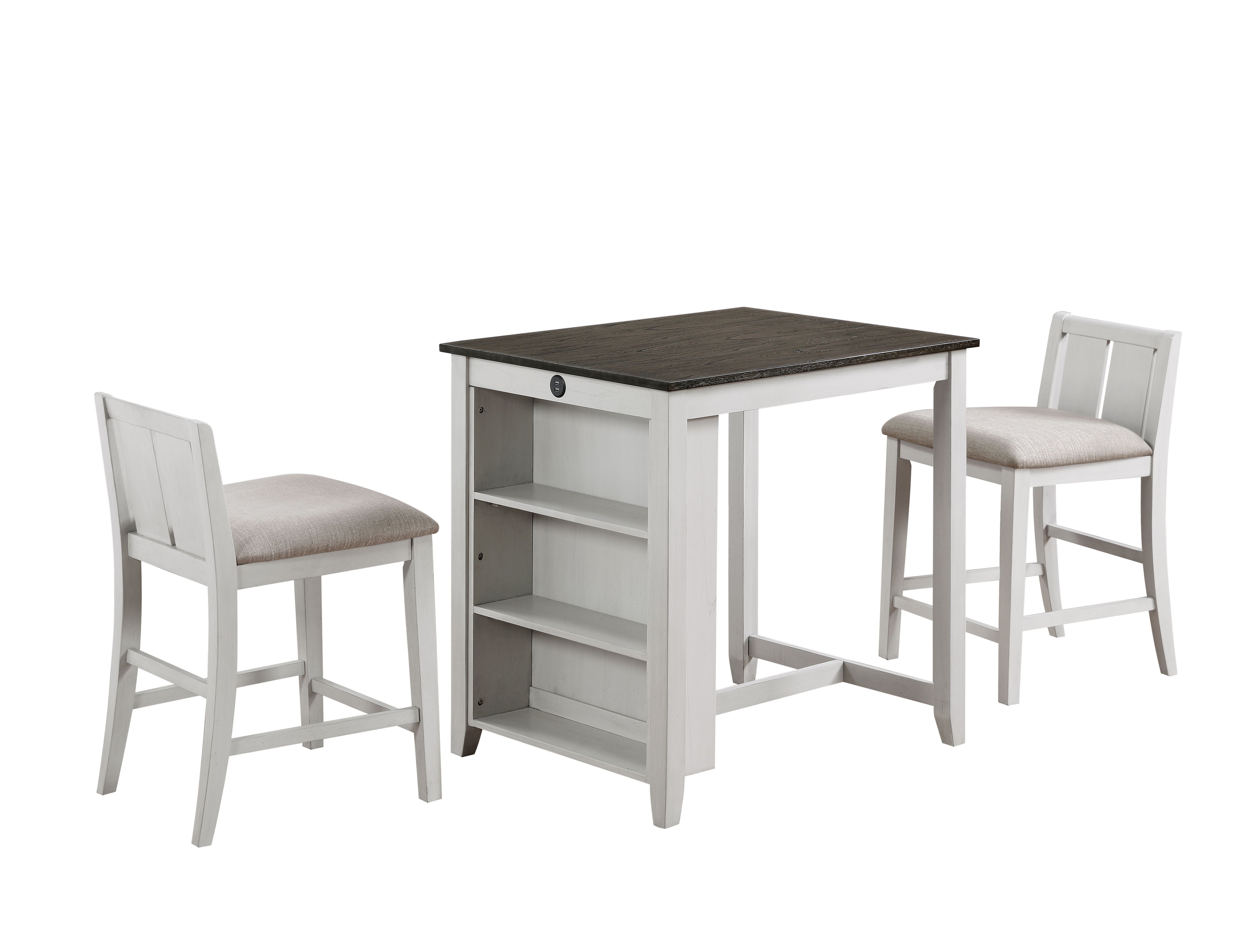 Heston - Storage Counter Table Set - Premium 3 Piece Dining Room Sets from New Classic - Just $472.50! Shop now at brett interiors