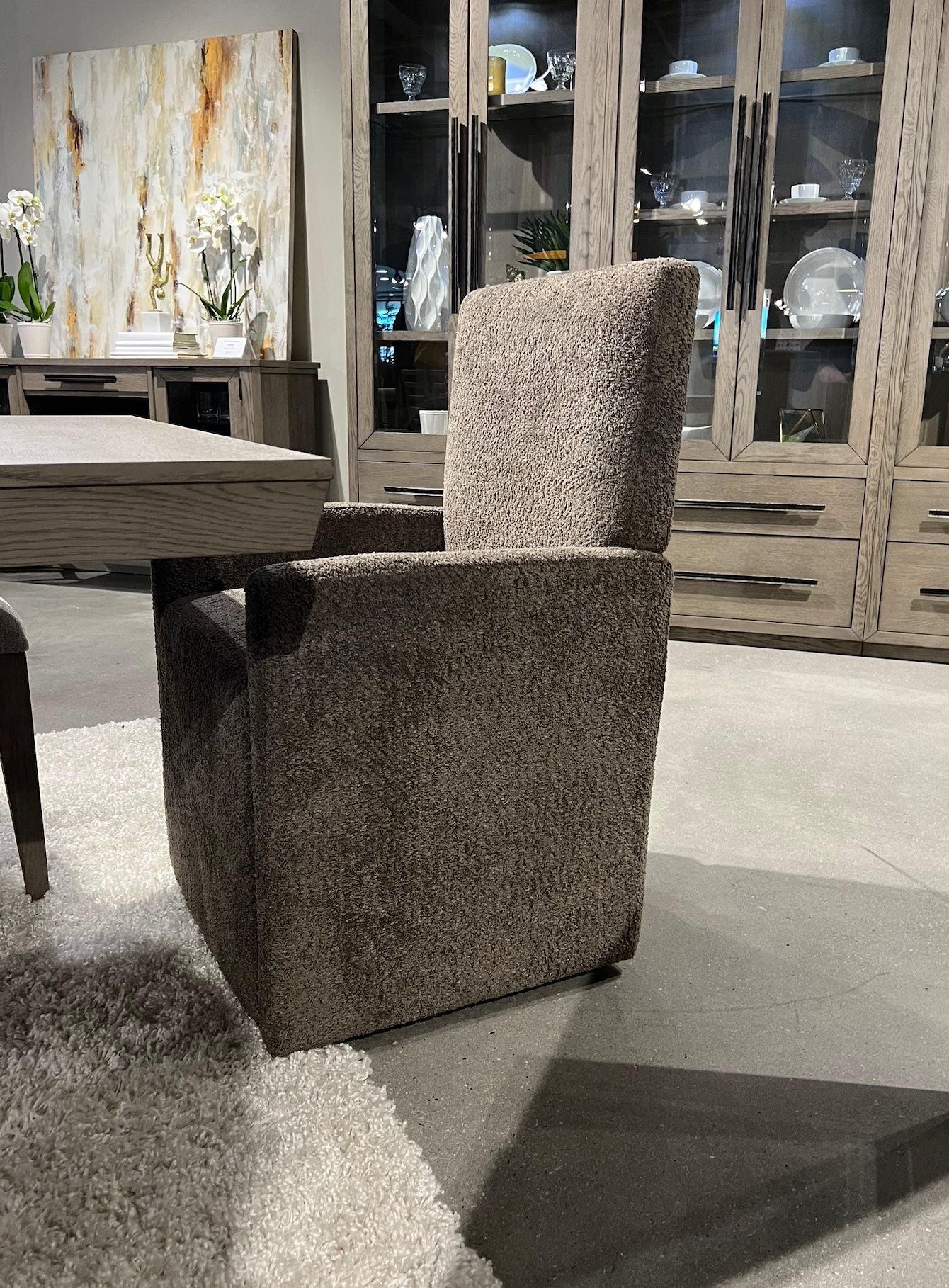 Pure Modern Dining - Upholstered Caster Chair - Himalaya Granite - Premium Arm Chairs from Parker House - Just $400! Shop now at brett interiors