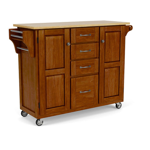 Create-A-Cart - Kitchen Cart - Natural Wood Top - Premium Islands & Carts from Homestyles - Just $722.50! Shop now at brett interiors