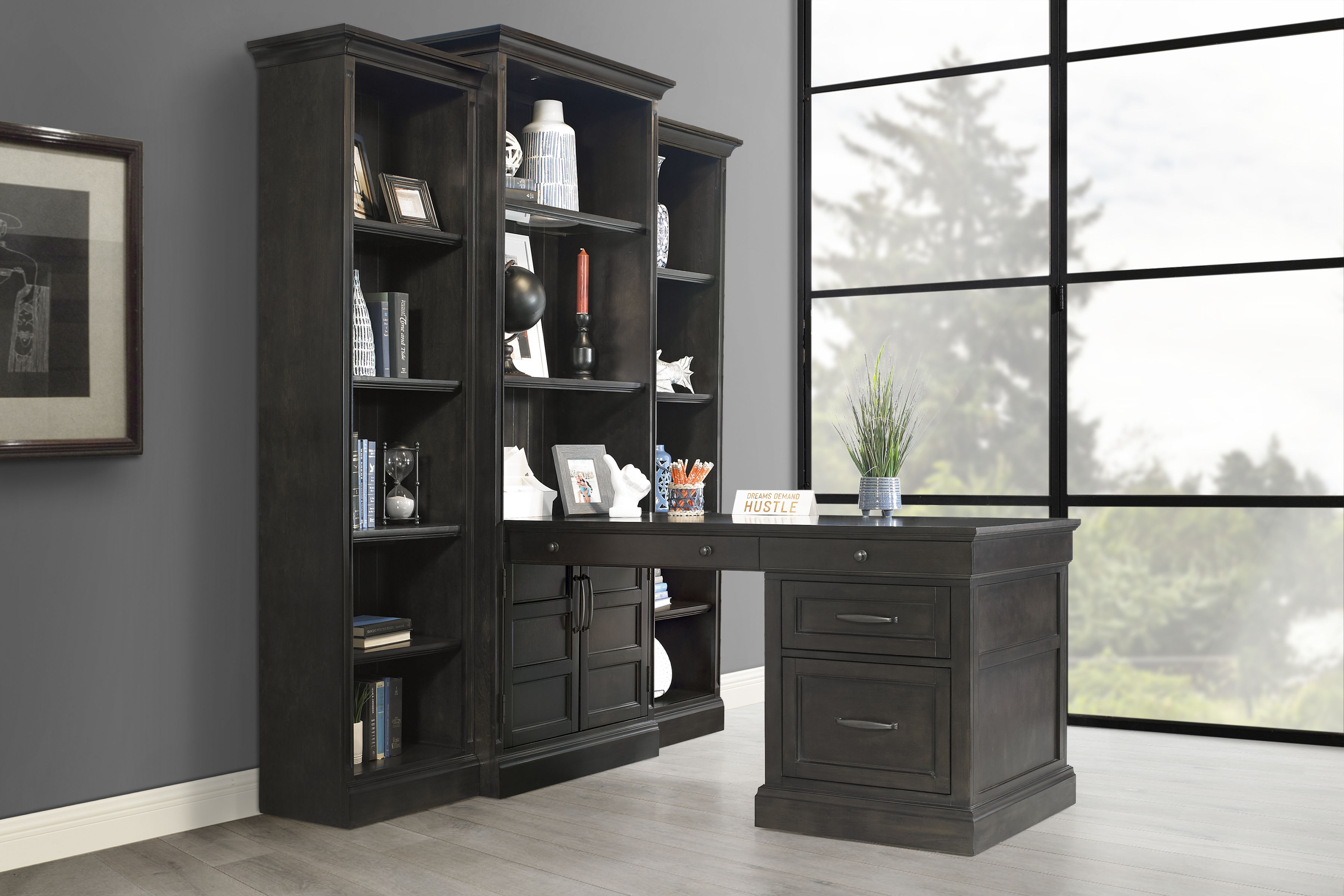 Shoreham - Peninsula Desk - Premium 2 Piece Home Office Sets from Parker House - Just $1247.50! Shop now at brett interiors