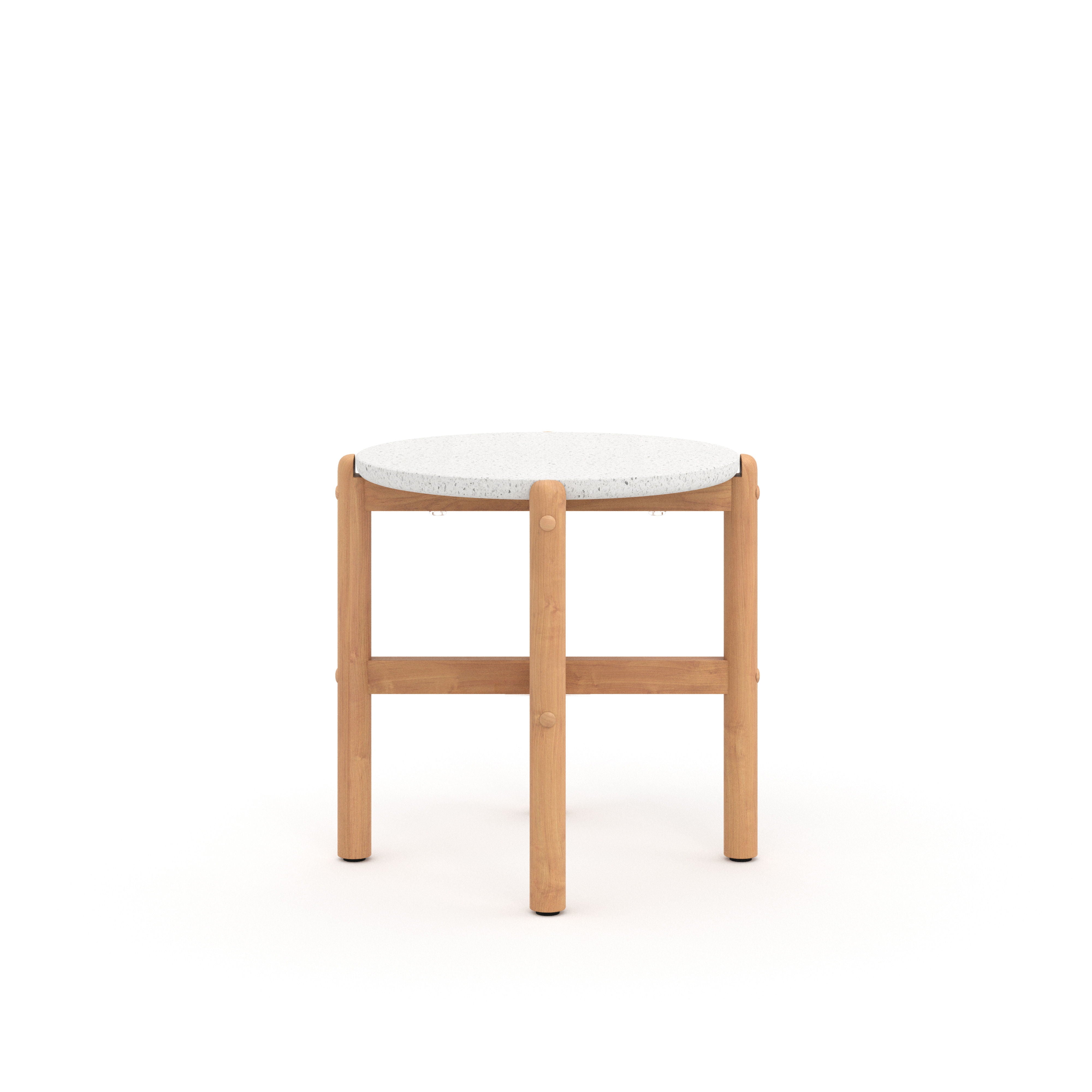 Solstice - End Table With Terazzo Top - White - Premium End Tables from New Classic - Just $150! Shop now at brett interiors