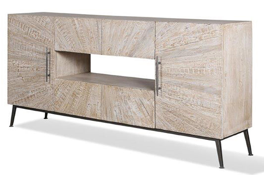 Crossings Monaco - TV Console - Weathered Blanc - Premium TV Stands from Parker House - Just $1212.50! Shop now at brett interiors