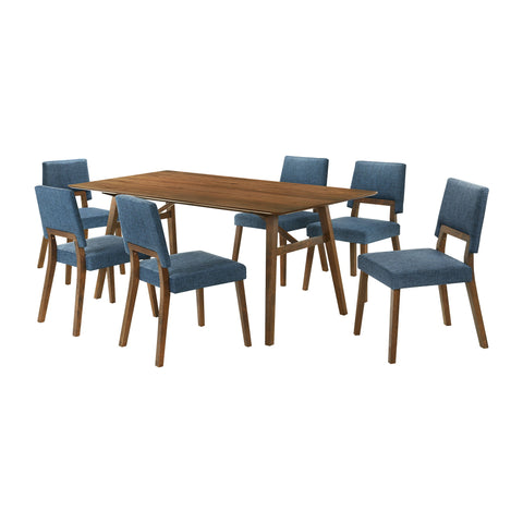 Channell - Walnut Wood Dining Table Set - Premium 5 Piece Dining Room Sets from Armen Living - Just $1082.50! Shop now at brett interiors