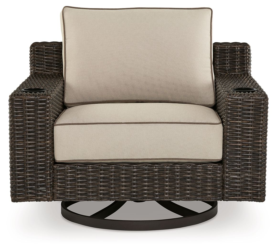 Coastline Bay - Brown - Swivel Lounge W/ Cushion - Premium Swivel Chairs from Signature Design by Ashley® - Just $1006.88! Shop now at brett interiors