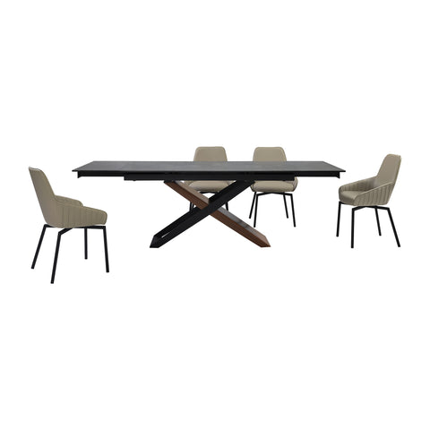 Milena Shilo - Extendable Dining Set - Premium 5 Piece Dining Room Sets from Armen Living - Just $3790! Shop now at brett interiors