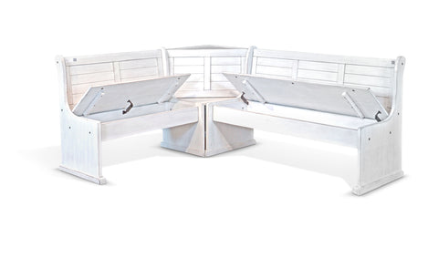 Bayside - Breakfast Nook - White - Premium 4 Piece Dining Room Sets from Sunny Designs - Just $1669! Shop now at brett interiors