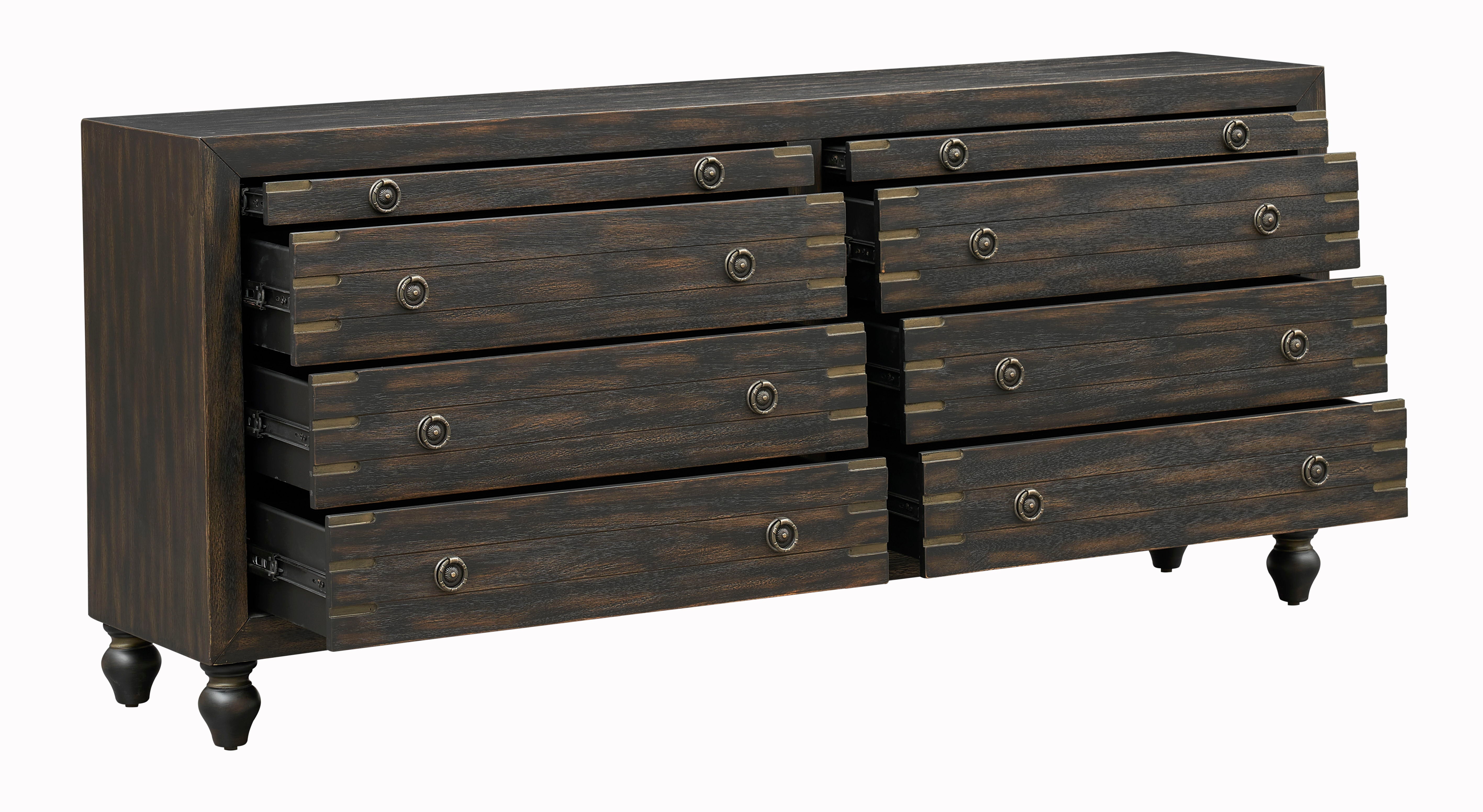 Hope - Six Drawer Two Pullout Shelf Credenza - Marksim Black rub - Premium Credenzas from Coast2Coast Home - Just $3712.50! Shop now at brett interiors