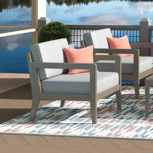 Sustain - Outdoor Lounge Armchair - Gray, Dark - 31" - Premium Lounge Chairs from Homestyles - Just $975! Shop now at brett interiors