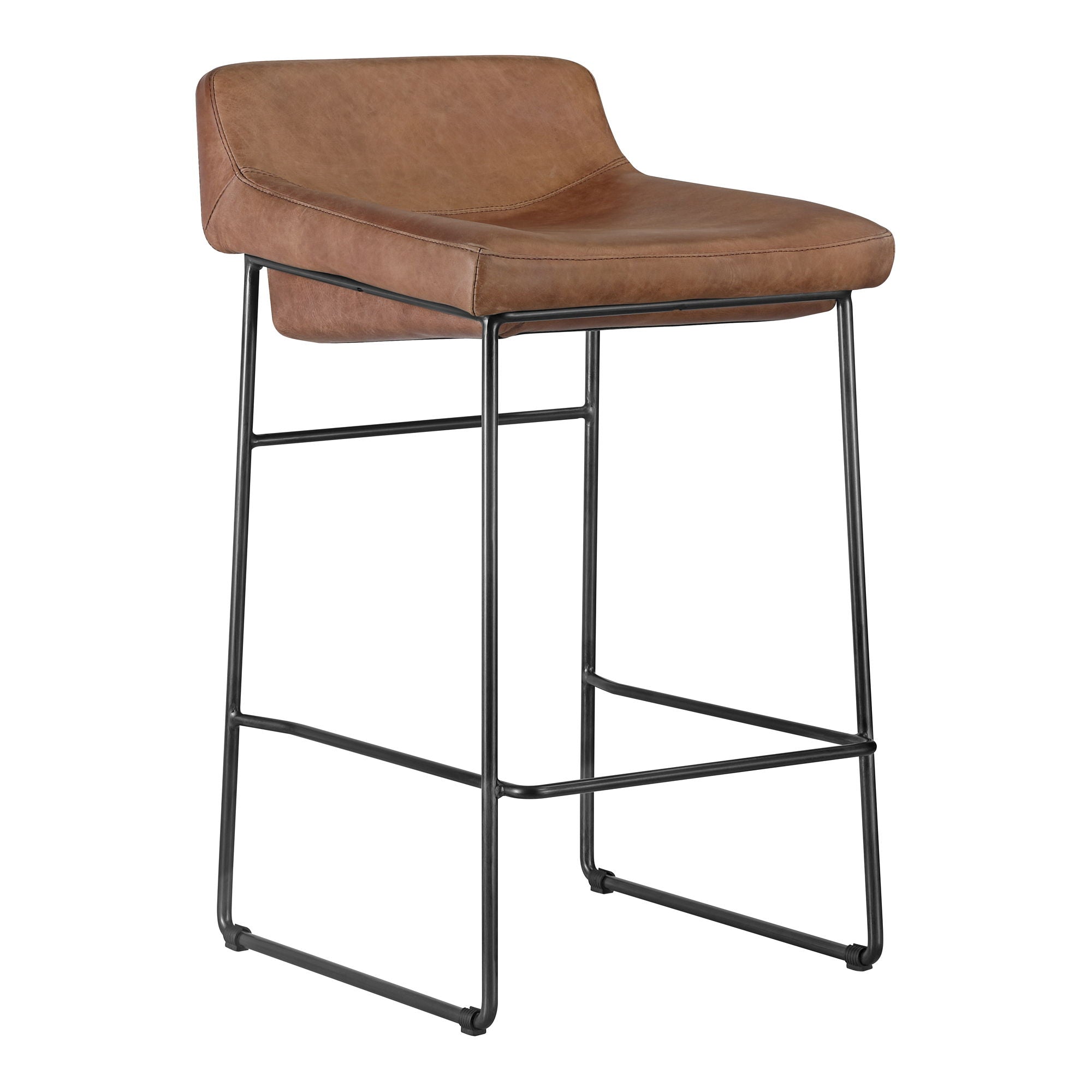 Starlet - Counter Stool Stool Open Road Leather (Set of 2) - Brown - Premium Stool Sets from Moe's Home Collection - Just $3372.50! Shop now at brett interiors