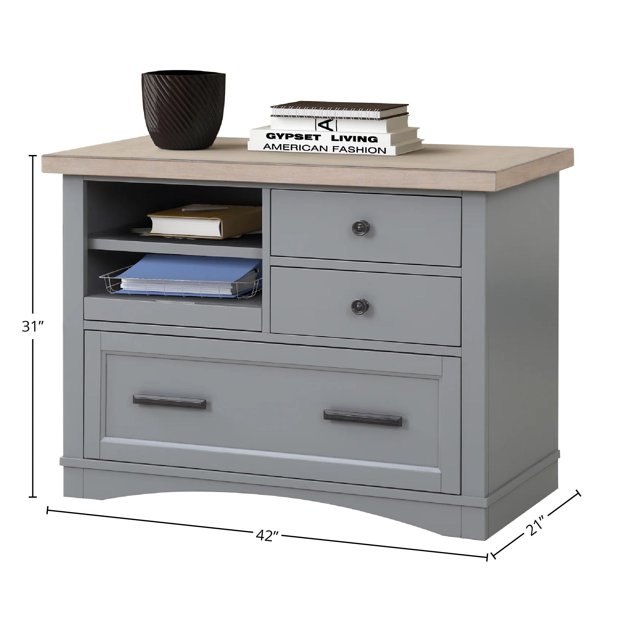 Americana Modern - Functional File with Power Center - Premium Filing Cabinets from Parker House - Just $822.50! Shop now at brett interiors