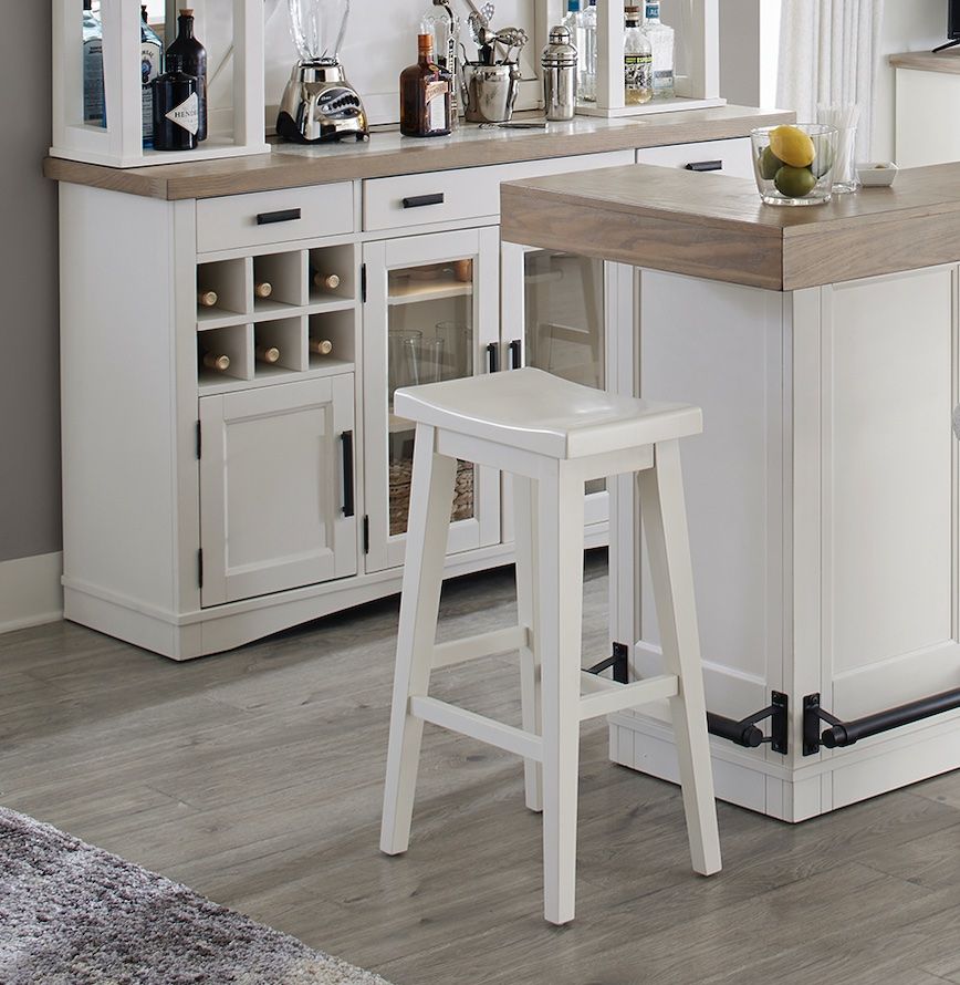 Americana Modern Dining - Bar Stool - Cotton - Premium Bar Height (28"-30") from Parker House - Just $125! Shop now at brett interiors