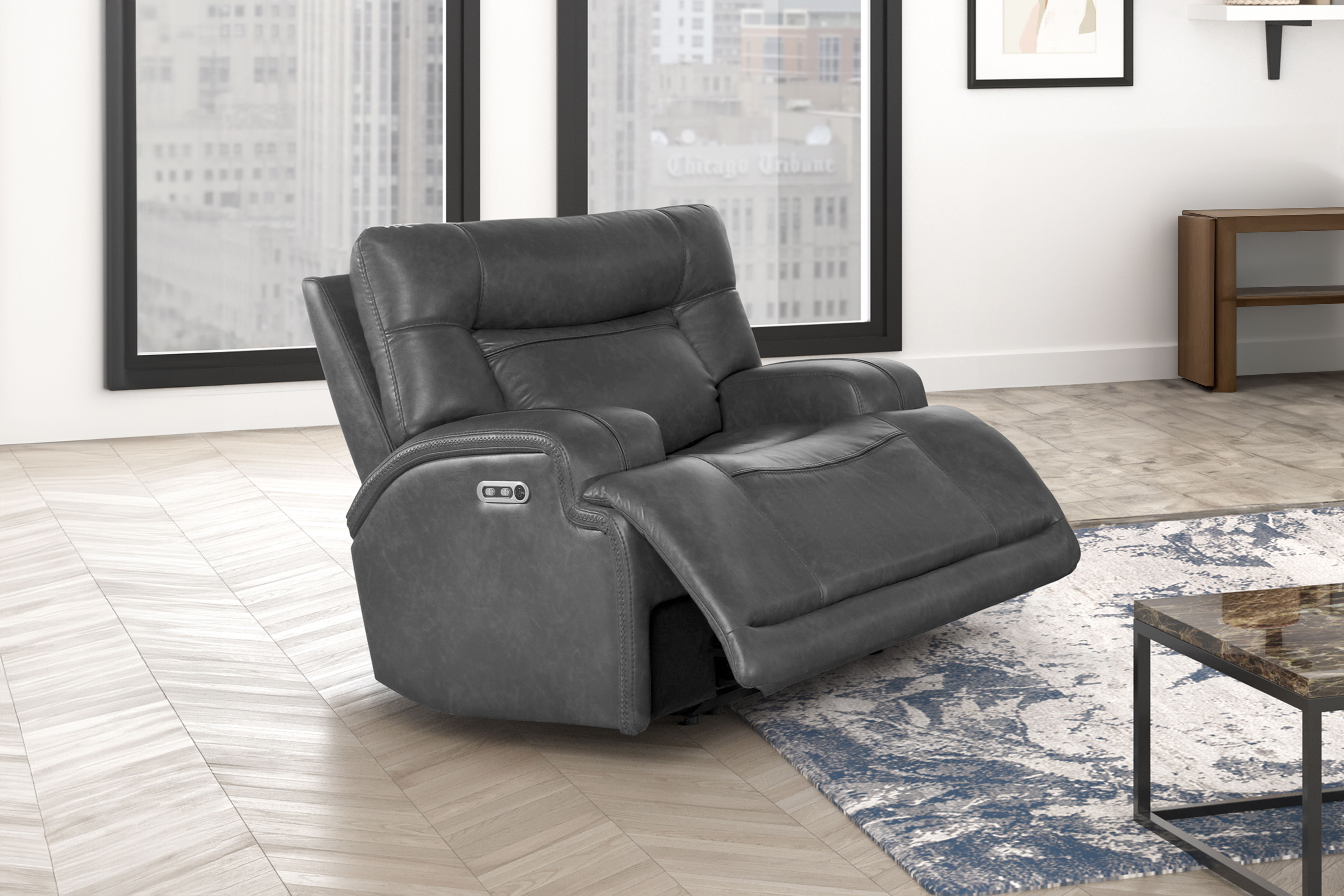 Titan - Glider Recliner - Gray - Premium Glider Chairs from New Classic - Just $747.50! Shop now at brett interiors