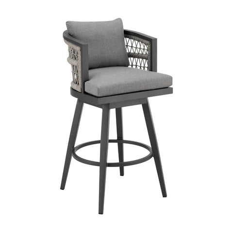 Zella - Outdoor Patio Swivel Bar Stool - Premium Counter Height (24"-27") from Armen Living - Just $915! Shop now at brett interiors