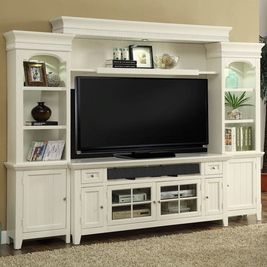 Tidewater - Console Entertainment Wall - Premium Entertainment Centers from Parker House - Just $2497.50! Shop now at brett interiors