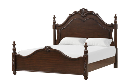 Vienna - 6/6 Eastern King 5 Piece Bedroom Set (Bed & Dresser & Mirror & 2 Nightstands) - Dark Brown - Premium 5 Piece Bedroom Sets from New Classic - Just $2072.50! Shop now at brett interiors