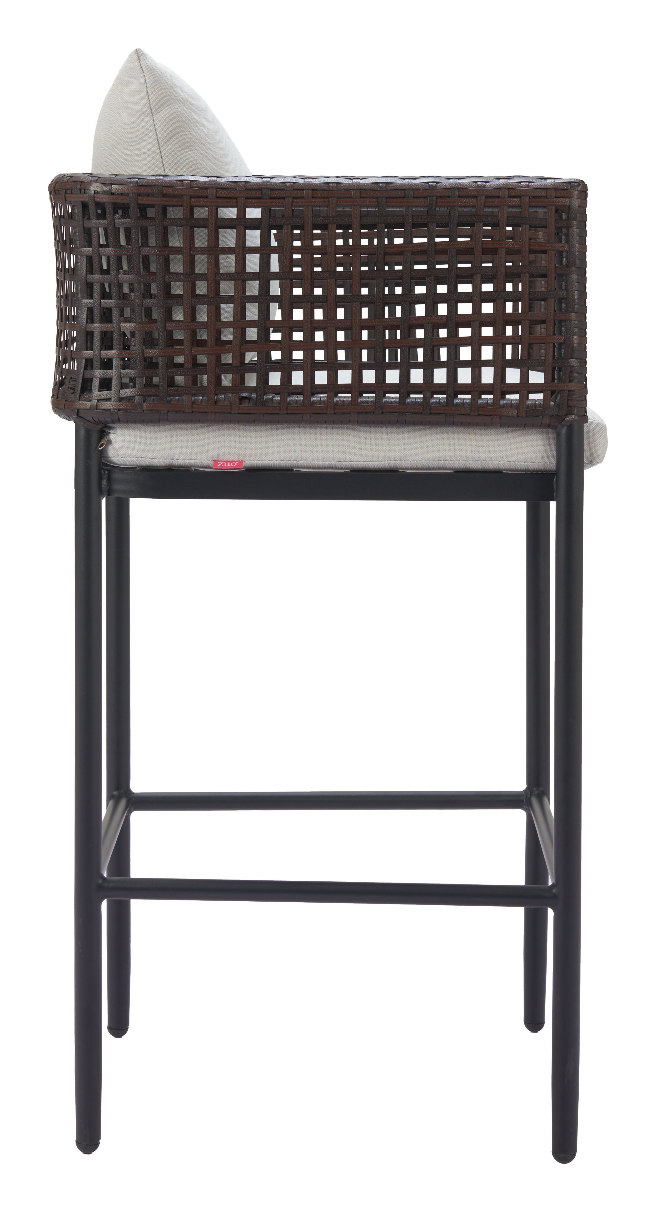 Palm Paradise - Barstool - Gray - Premium Bar Height (28"-30") from Zuo Modern - Just $1050! Shop now at brett interiors