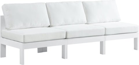 Nizuc - Outdoor Patio Modular Sofa - White - Fabric - Modern & Contemporary - Premium Sofas from Meridian Furniture - Just $2587.50! Shop now at brett interiors