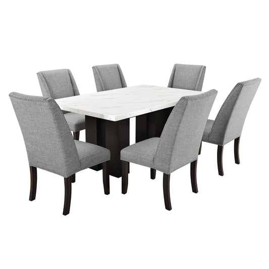 Faust - Adjustable Table / Base & Top - White - Premium Dining Tables with Extensions from New Classic - Just $672.50! Shop now at brett interiors