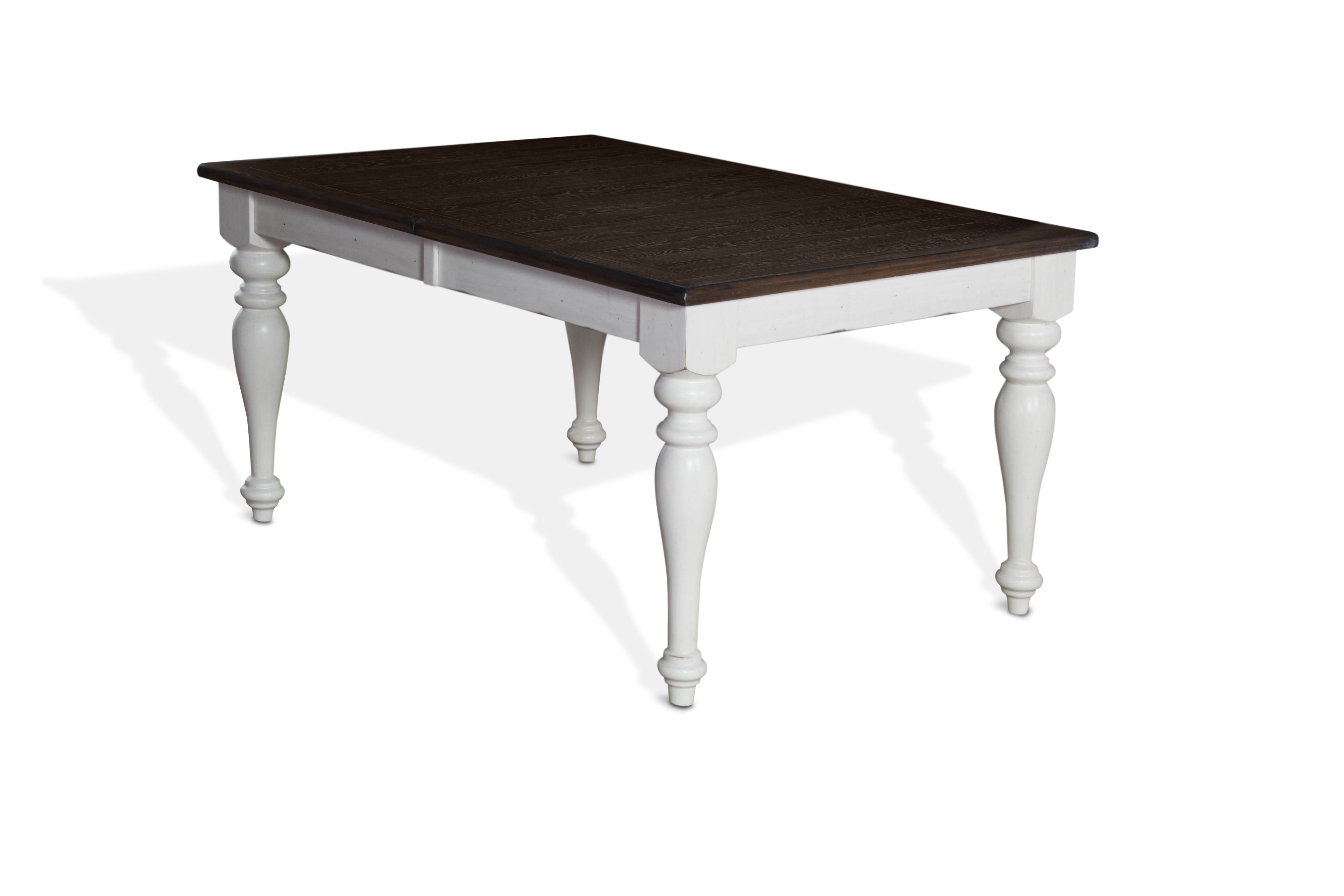 Bourbon County - Rectangular Extension Dining Table - White / Dark Brown - Premium Dining Tables with Extensions from Sunny Designs - Just $908! Shop now at brett interiors