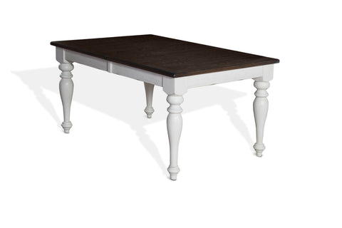 Bourbon County - Rectangular Extension Dining Table - White / Dark Brown - Premium Dining Tables with Extensions from Sunny Designs - Just $908! Shop now at brett interiors