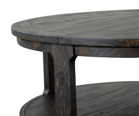 Boswell - Round Cocktail Table (With Casters) - Peppercorn - Premium Cocktail Tables from Magnussen Furniture - Just $619! Shop now at brett interiors