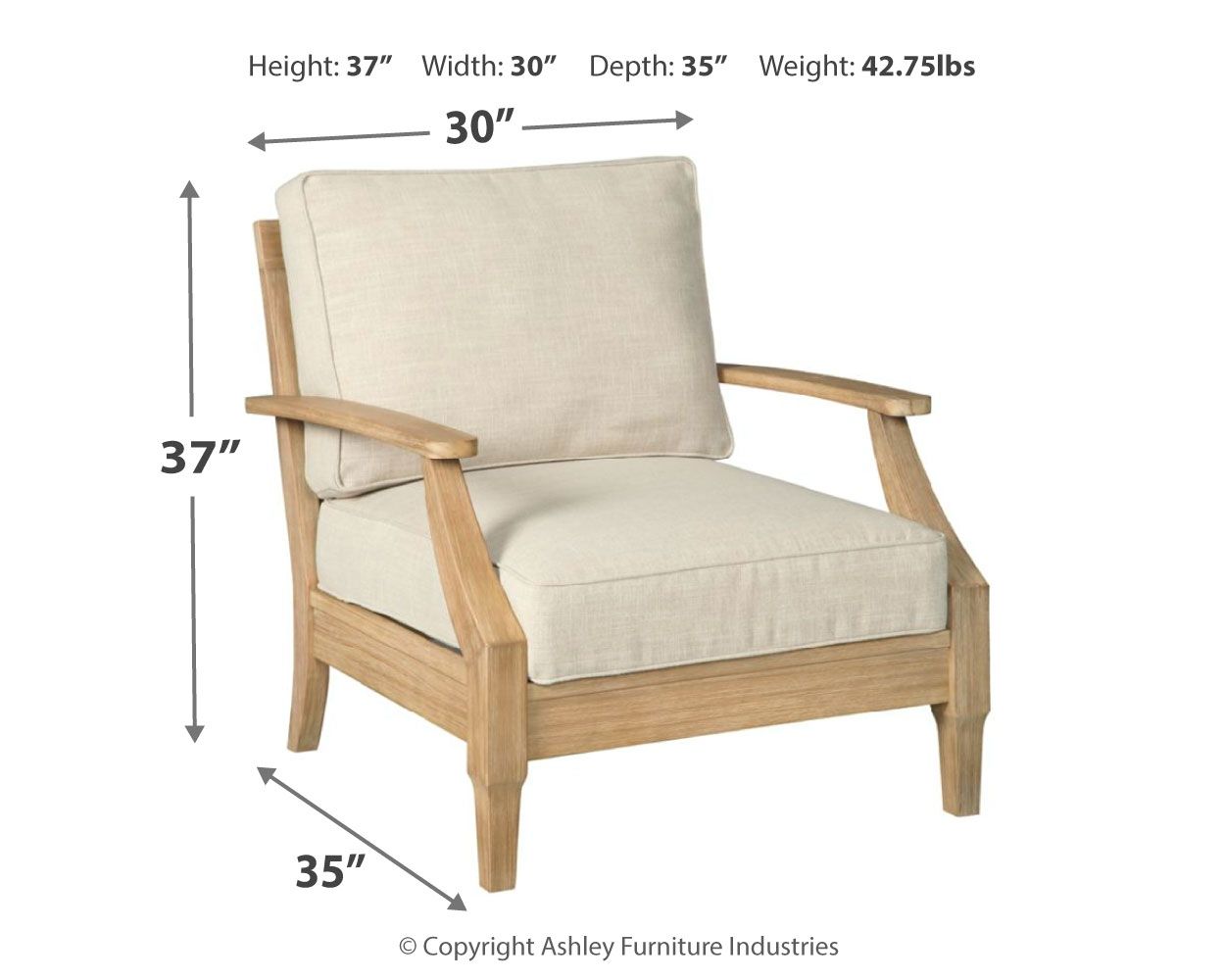 Clare - Beige - Lounge Chair W/Cushion - Premium Arm Chairs from Ashley Furniture - Just $659.38! Shop now at brett interiors