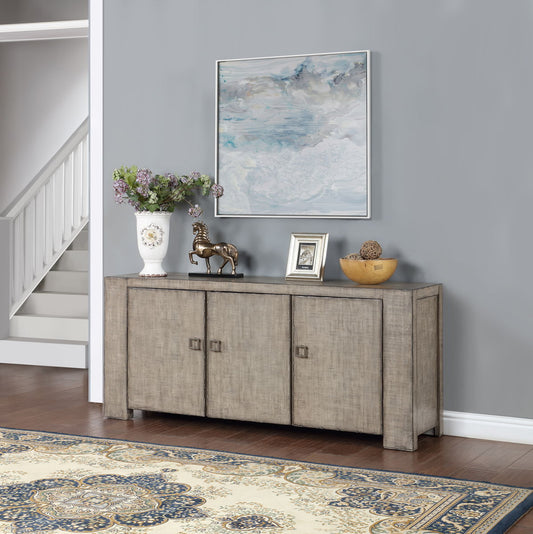 Malcolm - Three Door Credenza - Valley Forge Weathered Gray - Premium Credenzas from Coast2Coast Home - Just $3135! Shop now at brett interiors