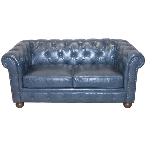 Winston - Loveseat - Antique Blue - Premium Stationary Loveseats from Armen Living - Just $1637.50! Shop now at brett interiors