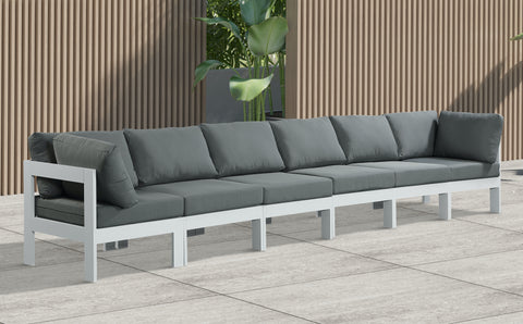 Nizuc - Outdoor Patio Modular Sofa With Frame - Grey - Premium Sofas from Meridian Furniture - Just $5375! Shop now at brett interiors