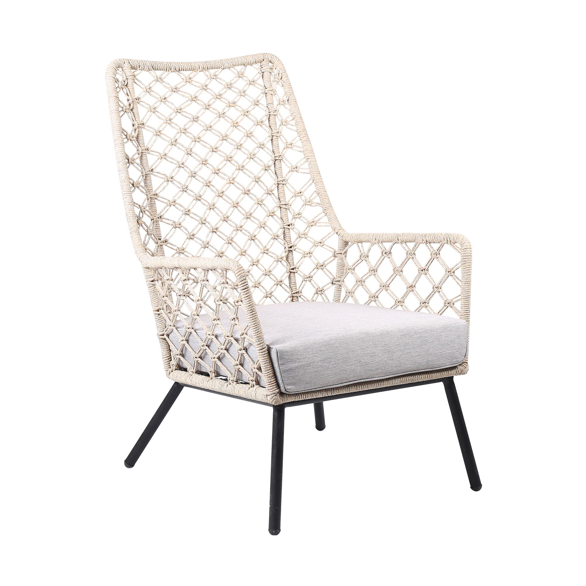 Marco - Indoor / Outdoor Steel Lounge Chair - Premium Arm Chairs from Armen Living - Just $697.50! Shop now at brett interiors