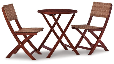 Safari Peak - Outdoor Table Set - Premium 3 Piece Outdoor Sets from Signature Design by Ashley® - Just $358.05! Shop now at brett interiors