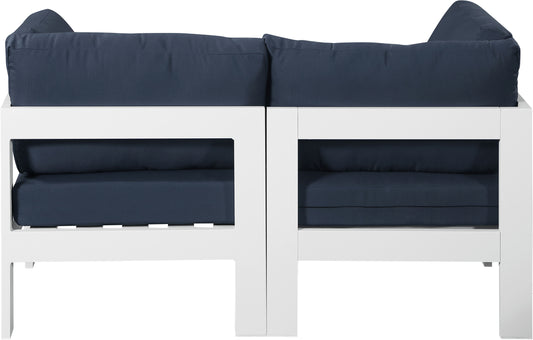 Nizuc - Outdoor Patio Modular Sofa - Navy - Modern & Contemporary - Premium Sofas from Meridian Furniture - Just $1925! Shop now at brett interiors