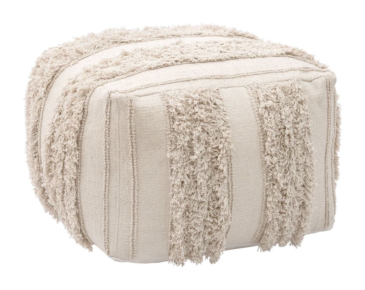 Peru - Ottoman - Beige - Premium Upholstered Ottomans from Zuo Modern - Just $425! Shop now at brett interiors